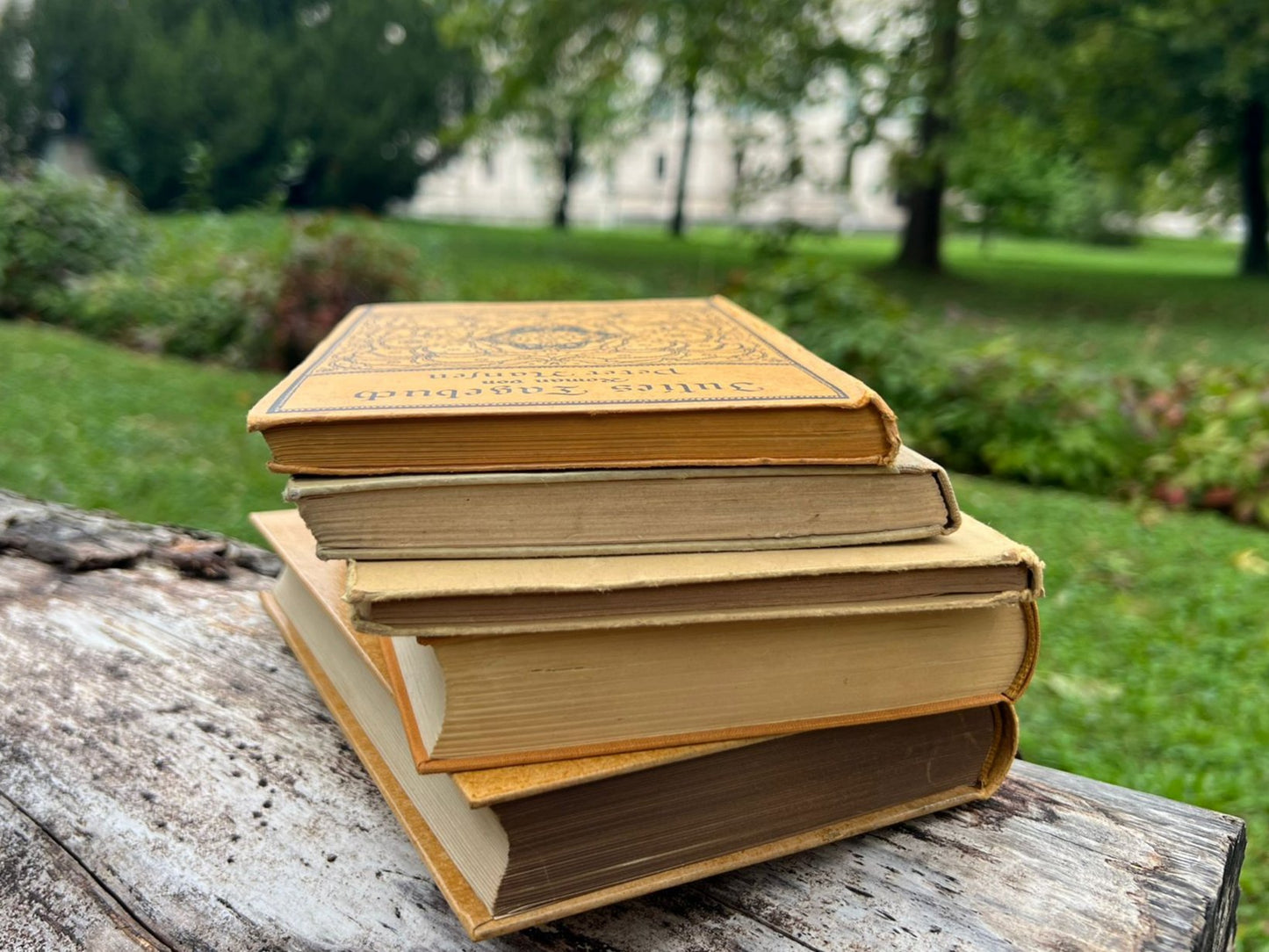 Set of 5 Antique Books – Classic Neutral Tones