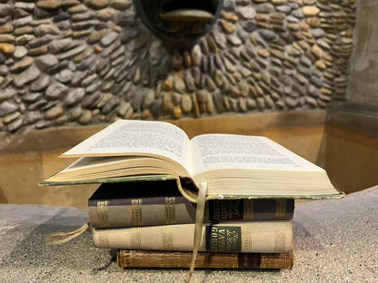 Set of 4 Antique Books – Muted Earthtones