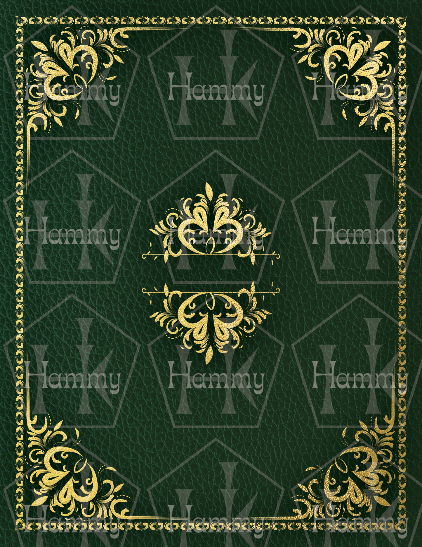 "Crowned in Green" Vintage Printable Book Cover & Spine – Instant Digital Download