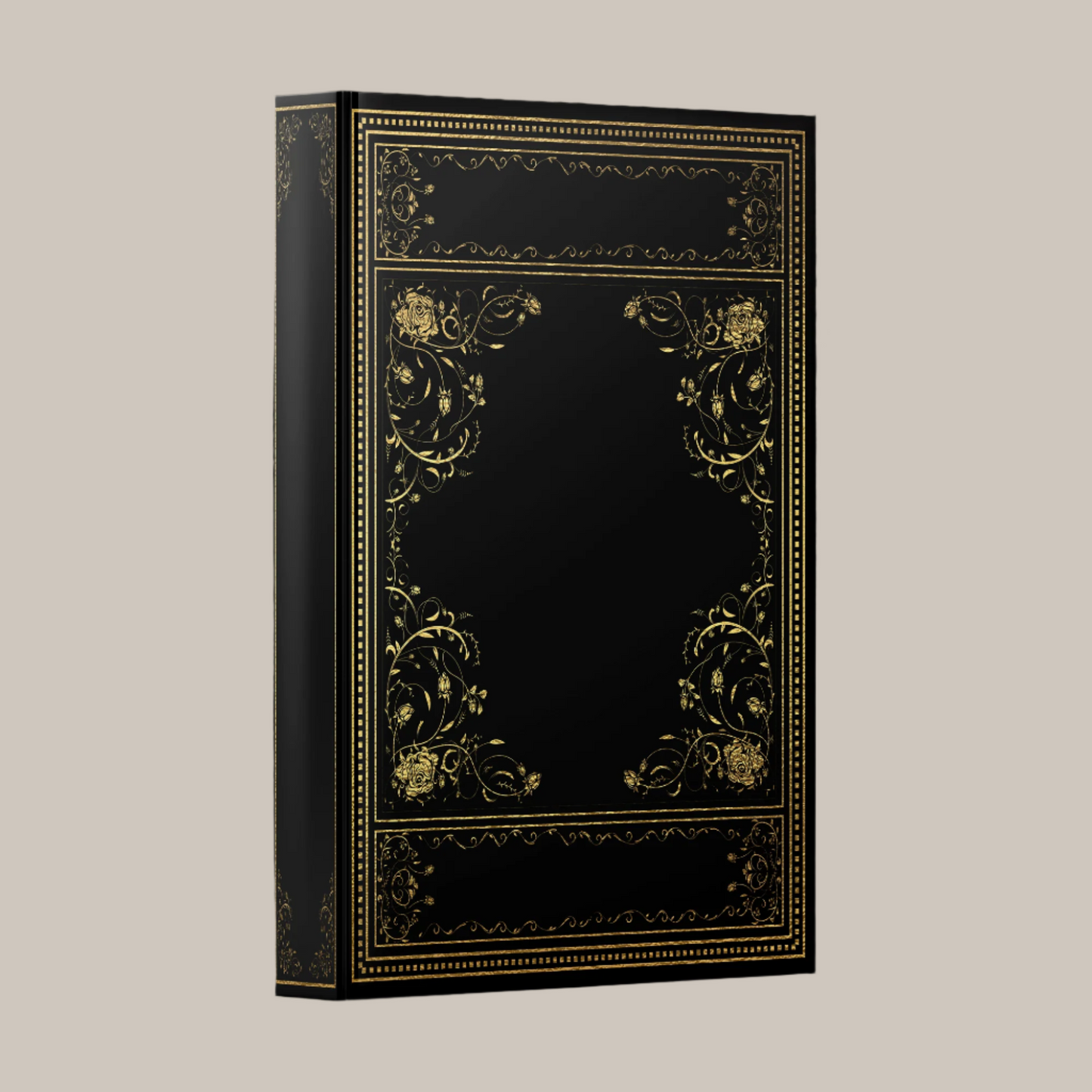 "Noir Majesty" Vintage Printable Book Cover & Spine – Instant Digital Download