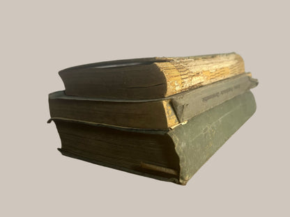 Set of 3 Antique Books – Aged Greens