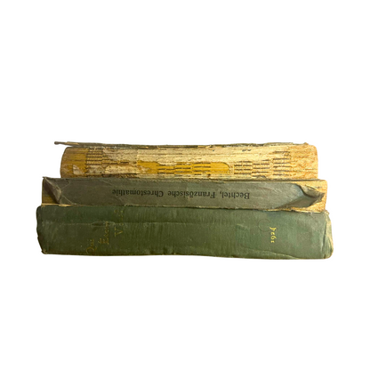 Set of 3 Antique Books – Aged Greens