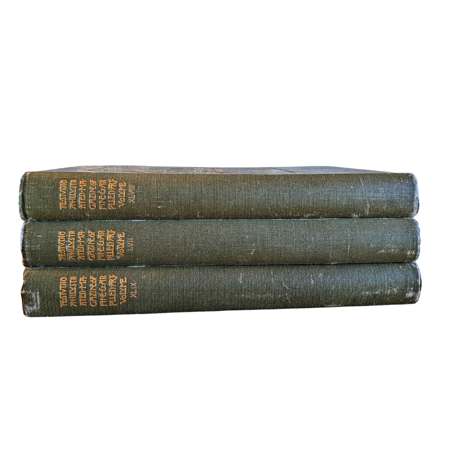 Set of 3 Antique Books – Classic Deep Green