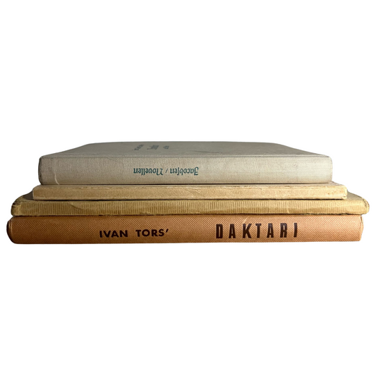 Set of 4 Vintage Books – Beige Browns